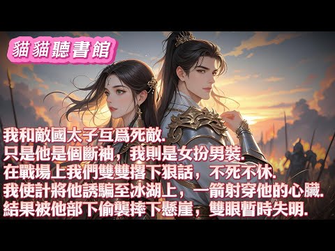 我和敵國太子互爲死敵。只是他是個斷袖，我則是女扮男裝。在戰場上我們雙雙撂下狠話，不死不休。我使計一箭射穿他的心髒，結果被他部下偷襲摔下懸崖，雙眼暫時失明#小說 #古風 #有聲書 #有聲小說#一口气看完