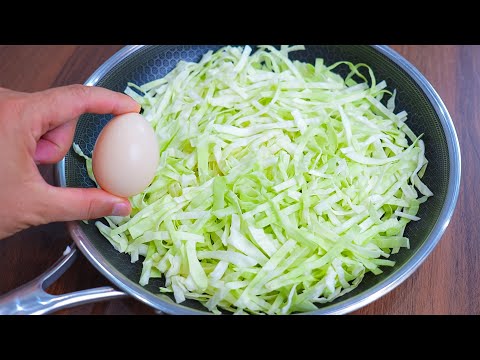 Cabbage with eggs is better than meat! Simple and so Delicious breakfast! Cabbage recipes!