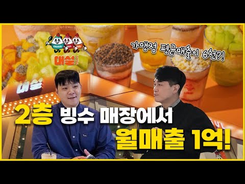 A shaved ice shop on the second floor that reportedly makes 100 million won in monthly sales (not...