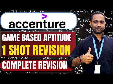 Accenture Game Based Aptitude 1 SHOT Revision | Accenture ASE Hiring