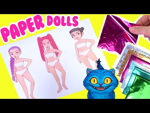 KPOP Demon Hunters DIY Paper Doll Fashions for Rumi, Zoey, Mira Dolls! Crafts for Kids