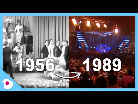 Eurovision stage evolution: 1956–1989