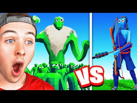 REACTING to 100 ZOMBIES (2 GIANTS) vs 3 GODS! (TABS)