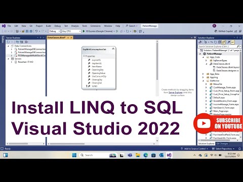 Install Linq to SQL Class Visual Studio 2022