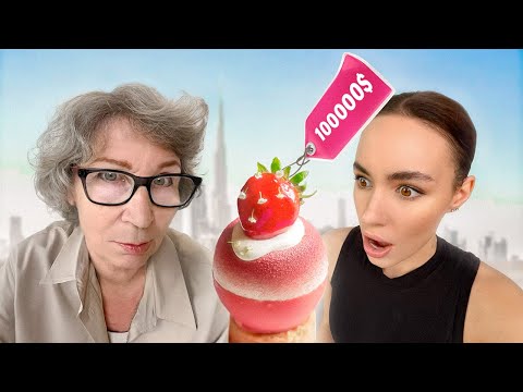 STUDY WITH GRANDMA ❤️ THE MOST EXPENSIVE DESSERTS IN DUBAI