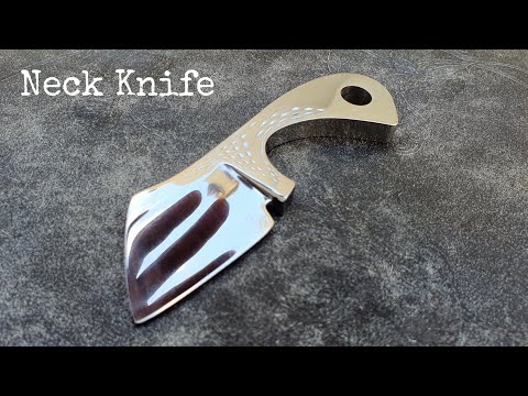 knife making-neck knife from a piece of metal