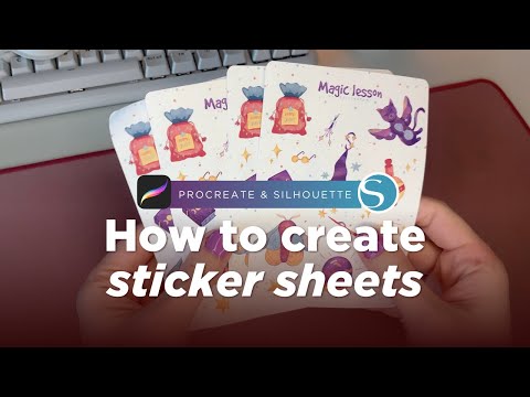 How I make sticker sheets ✨ with Silhouette Portrait 4 & Procreate