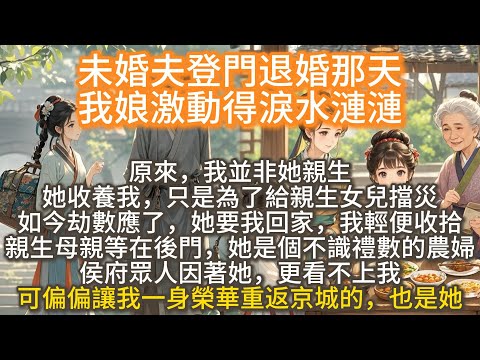 完結大女主爽文：未婚夫登門退婚那天，我娘激動得淚水漣漣。原來，我並非她親生。收養我，只是為了給親生女兒擋災。她說：如今劫數應了，你也應該回到自己家裏去了。我收拾好包袱，能帶走的東西不多，倒也輕便。