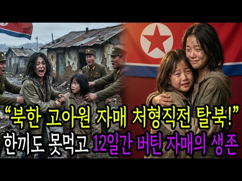 북한 "고아원 자매" 처형직전 탈북! 밥한끼 못먹고 12일간 버틴 자매의 운명은?