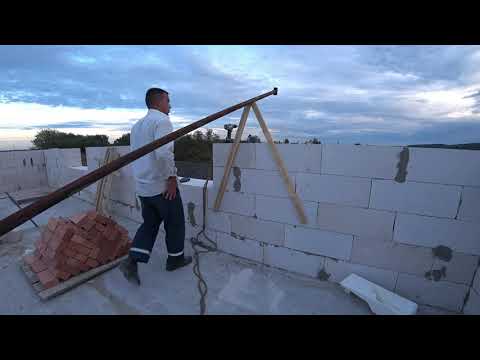 КРАН ЗА ТРИ МИНУТЫ !!! ДЛЯ ПОДНЯТИЯ ПЕСКА НА ВТОРОЙ ЭТАЖ.