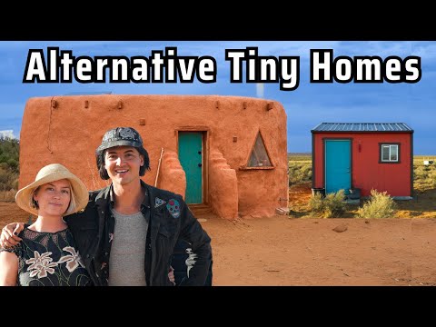 Couple's Side by Side Earthbag Tiny House & Shed Home - under $15k!