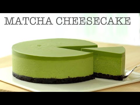 [No Bake] Matcha(Green tea) Cheesecake/[노오븐] 녹차 치즈케이크 만들기