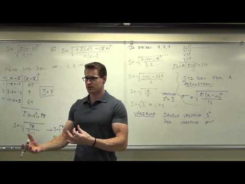 Statistics Lecture 3.3: Finding the Standard Deviation of a Data Set