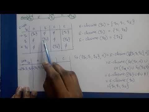 Theory of Computation: Conversion of Epsilon-NFA to DFA
