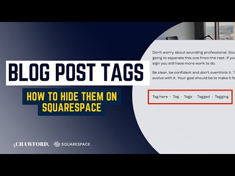 Hide Tags on a Squarespace Blog Post