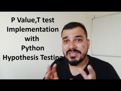 Tutorial 33- P Value,T test, Correlation Implementation with Python- Hypothesis Testing