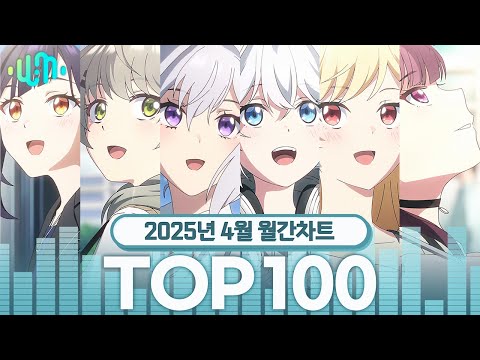 2025년 4월 왁타버스 뮤직 월간차트 TOP100