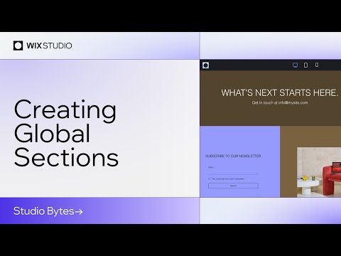 Design a reusable banner with Global Sections | Wix Studio