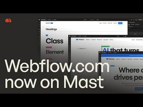 Mast in action on the new webflow.com