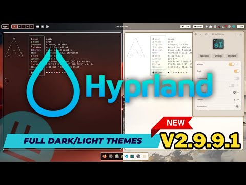 Full dark & light theme support on HYPRLAND with NEW ML4W Dotfiles plus NEW Sidepad and much more.