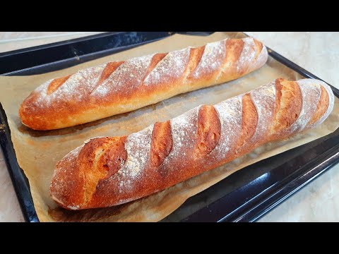 Just mix water with flour and you have a French baguette at home. baking bread