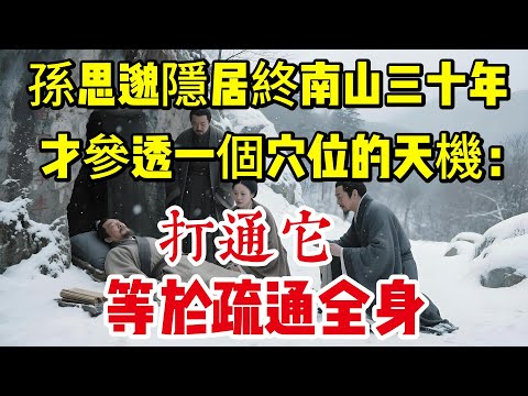 孫思邈隱居終南山三十年，才參透一個穴位的天機：打通它，等於疏通全身|養生|健康人生|老年健康|打坐冥想|道家|佛教 |修心修行|禪悟人生 |南無阿彌陀佛|談佛道安