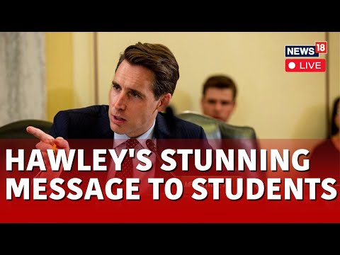 Senator Josh Hawley LIVE | Anti-Israel Protests | Josh Hawley Speech | U.S News LIVE | News18 | N18L