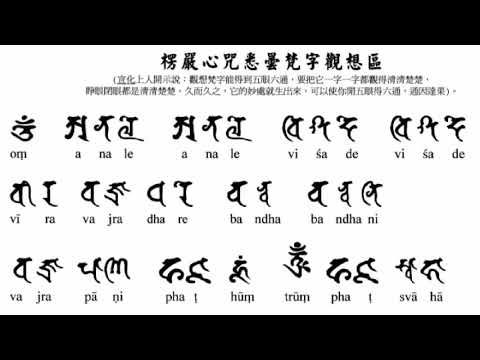 楞嚴咒心 108遍  頻率強大  淨化磁場  (空行者誦持)