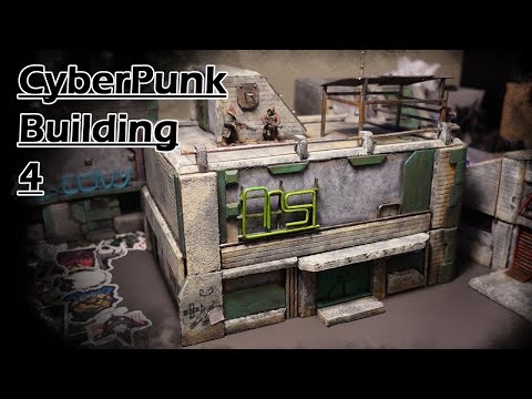 Crafting Cyberpunk style building  terrain #4