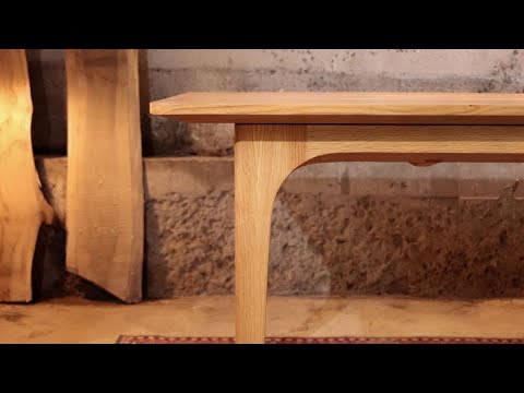 Making Red Oak Dining Table // Folding Table // Woodworking
