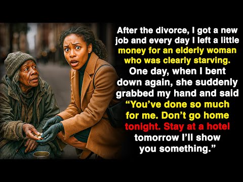 I gave the old lady some change every day. One day she stopped me and said, “…”