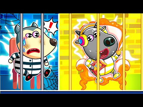 💰 Rich Jail vs Broke Jail – Who Will Escape 🚔😱 | Wolfoo Cartoon for Kids