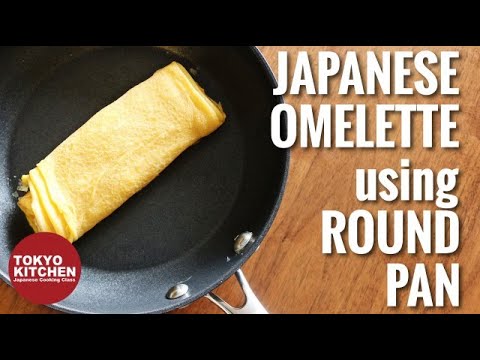 How to make Tamagoyaki Japanese Omelette using Round Pan.