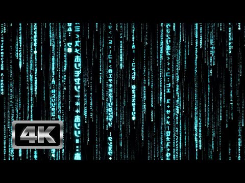 Blue Matrix Code Rain 3D - 1 Hour Matrix Theme TV Screensaver and 4K Live Wallpaper