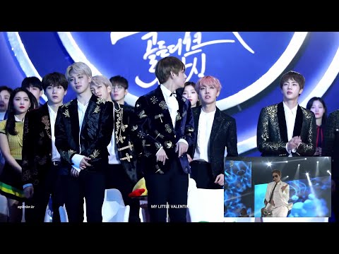 BTS reaction to RAIN | 2017 Golden Disc Awards