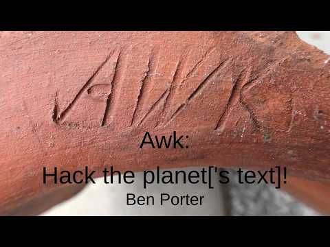 Awk: Hack the planet['s text]!  (Presentation)