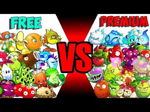 All Plants Team FREE vs Old PREMIUM - Who Will Win? - Pvz 2 Team Plant vs Team Plant