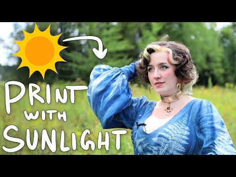 I tried "Sunprinting" on Fabric -- DIY CYANOTYPE