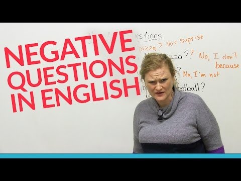 Learn Grammar: Negative Questions in English