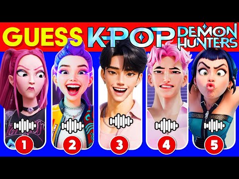 Guess KPop Demon Hunters Movie Characters by Their Songs & Voice 🎶🔥 | Huntrix, Saja Boys, Rumi, Jinu