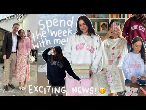spend the week with me! 🌷I made my own BOOKISH MERCH?! weddings & cosy nights!