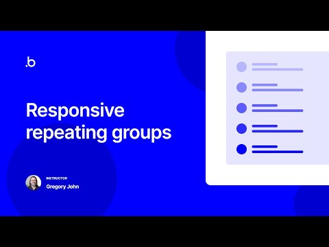 Responsive Repeating Groups | Bubble.io Tutorial