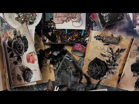 Junk/ handmade journal witchy goth Stevie nicks themed aesthetic