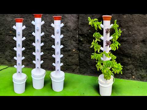 💧How to Build an Easy Vertical Hydroponics System, Without Using Pots