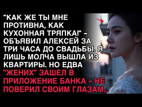 ЗА ТРИ ЧАСА ДО СВАДЬБЫ АЛЕКСЕЙ СКАЗАЛ: «ТЫ МНЕ ПРОТИВНА!» — НО, ЗАЙДЯ В ПРИЛОЖЕНИЕ БАНКА, ОН ОНЕМЕЛ…