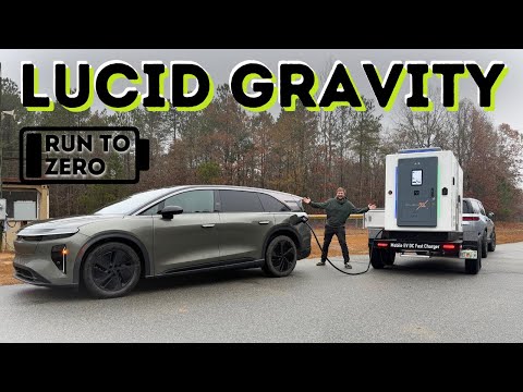 Driving The Lucid Gravity All The Way Until It Dies! Huge Buffer Below 0% In Our Run To Zero Test