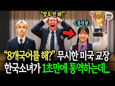 "네가 8개국어를 해?" 무시하던 미국 교장, 12살 한국소녀가 통역하고 학교를 구했다!