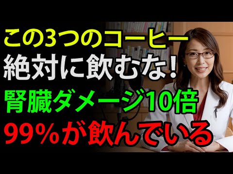 【知らないとヤバい】腎臓を10倍悪化させるコーヒー3選と、中年世代が必ず選ぶべき安全なコーヒー2選【医師が詳しく解説】