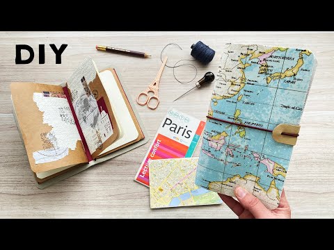 📖 Bookbinding Tutorial 👉 DIY Midori Style ✈️ TRAVELER'S NOTEBOOK 🎨✂️