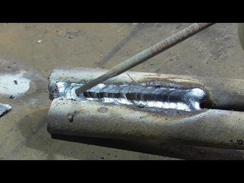 Как электродом варить круглое с круглым, чтобы не мешал шлак. Плюс получится красивый шов